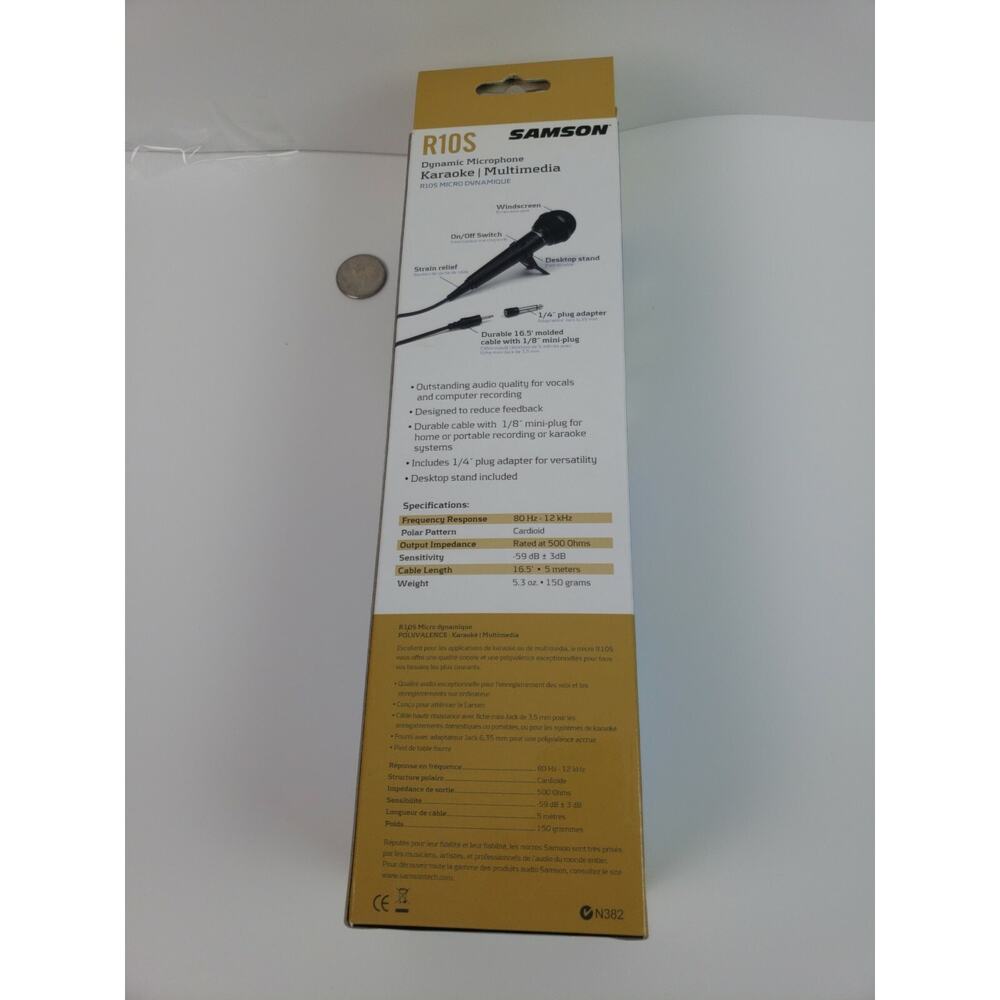NIB New Samson R10S Dynamic Cable Consumer Microphone Karaoke Multimedia - Picture 2 of 5